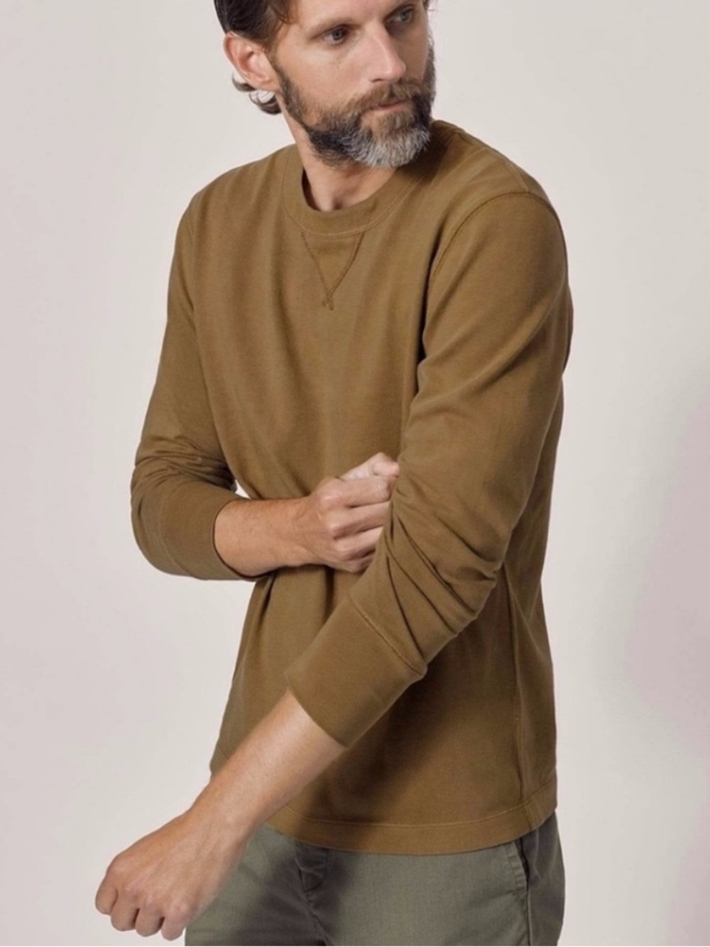Buck Mason Field-Spec Cotton Surplus Crew Long Sleeve Heavyweight Tee
